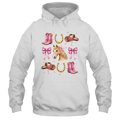 Western Girl Women Pink Cowgirl Horse Coquette Bow Shirt & Tank Top | siriusteestore