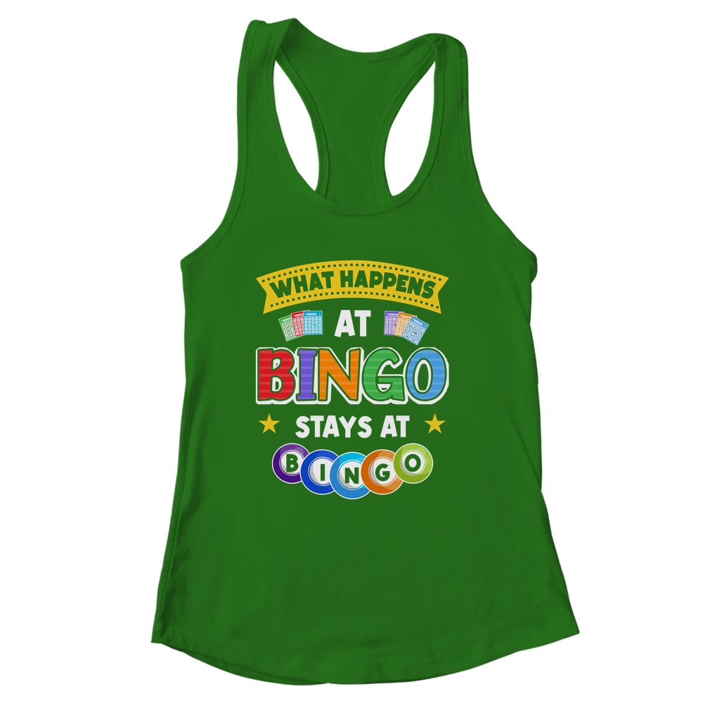 What Happens At Bingo Stays At Bingo Player Game Lover Shirt & Tank Top | siriusteestore