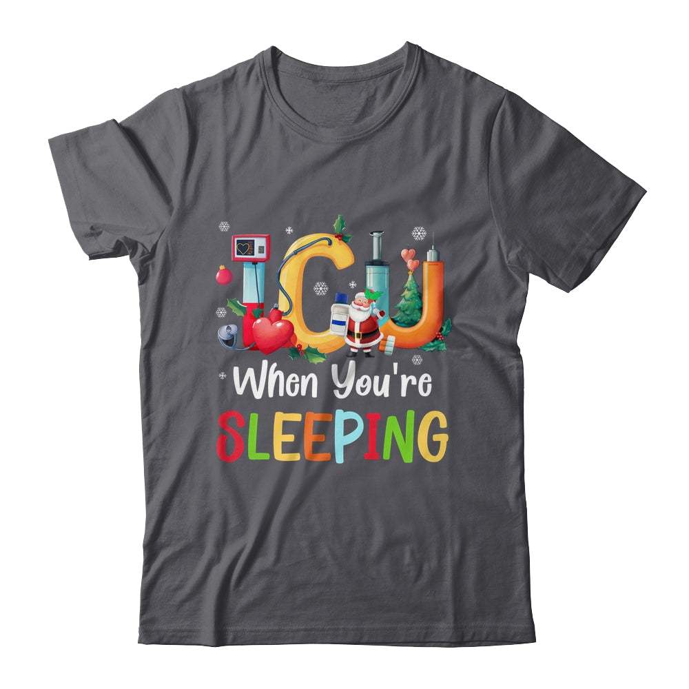 When You're Sleeping Funny ICU Nurse Christmas Santa Xmas Shirt & Sweatshirt | siriusteestore