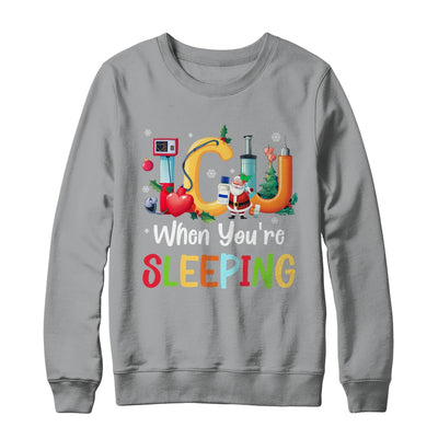 When You're Sleeping Funny ICU Nurse Christmas Santa Xmas Shirt & Sweatshirt | siriusteestore