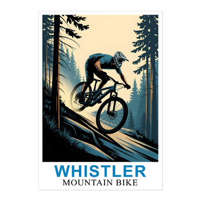 Whistler Mountain Bike Adventure Poster Cycling Enthusiasts And Nature Lovers Wall Art Landscape Picture For Home And Office Decor Living Room Bedroom Decor Unframed | siriusteestore