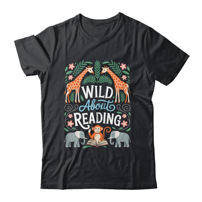 Wild About Reading Books Reader Lover Zoo Animals Librarian Shirt & Hoodie | siriusteestore