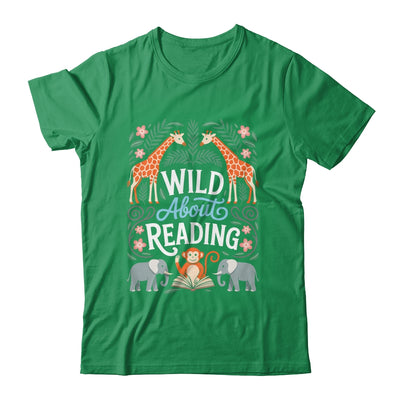 Wild About Reading Books Reader Lover Zoo Animals Librarian Shirt & Hoodie | siriusteestore