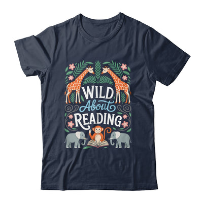 Wild About Reading Books Reader Lover Zoo Animals Librarian Shirt & Hoodie | siriusteestore