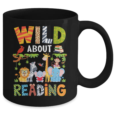 Wild About Reading Kid Love Wild Animal Books Back To School Mug | siriusteestore