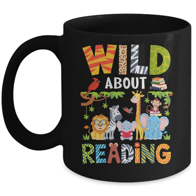 Wild About Reading Kid Love Wild Animal Books Back To School Mug | siriusteestore