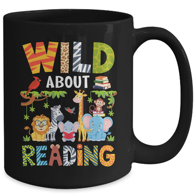 Wild About Reading Kid Love Wild Animal Books Back To School Mug | siriusteestore