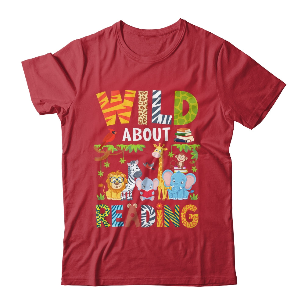 Wild About Reading Kid Love Wild Animal Books Back To School Shirt & Hoodie | siriusteestore