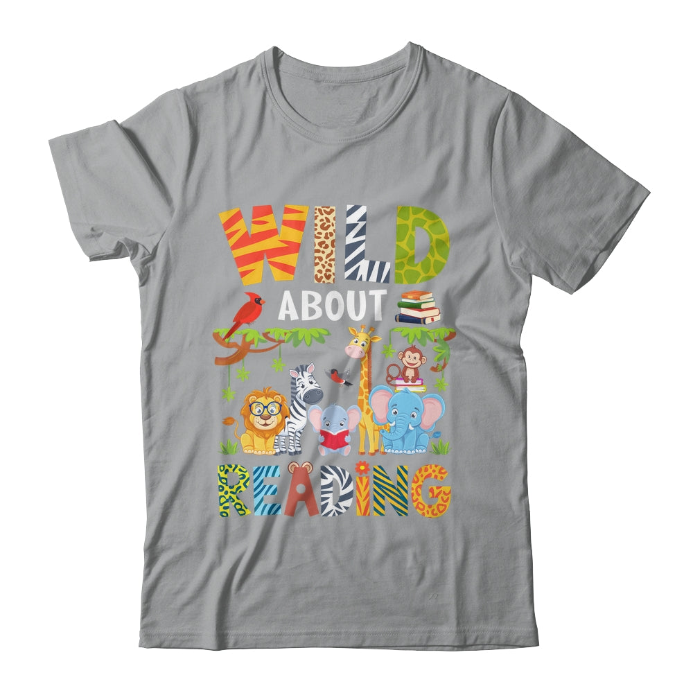 Wild About Reading Kid Love Wild Animal Books Back To School Shirt & Hoodie | siriusteestore