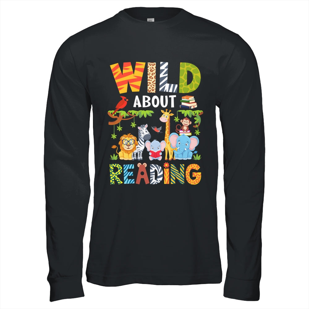 Wild About Reading Kid Love Wild Animal Books Back To School Shirt & Hoodie | siriusteestore