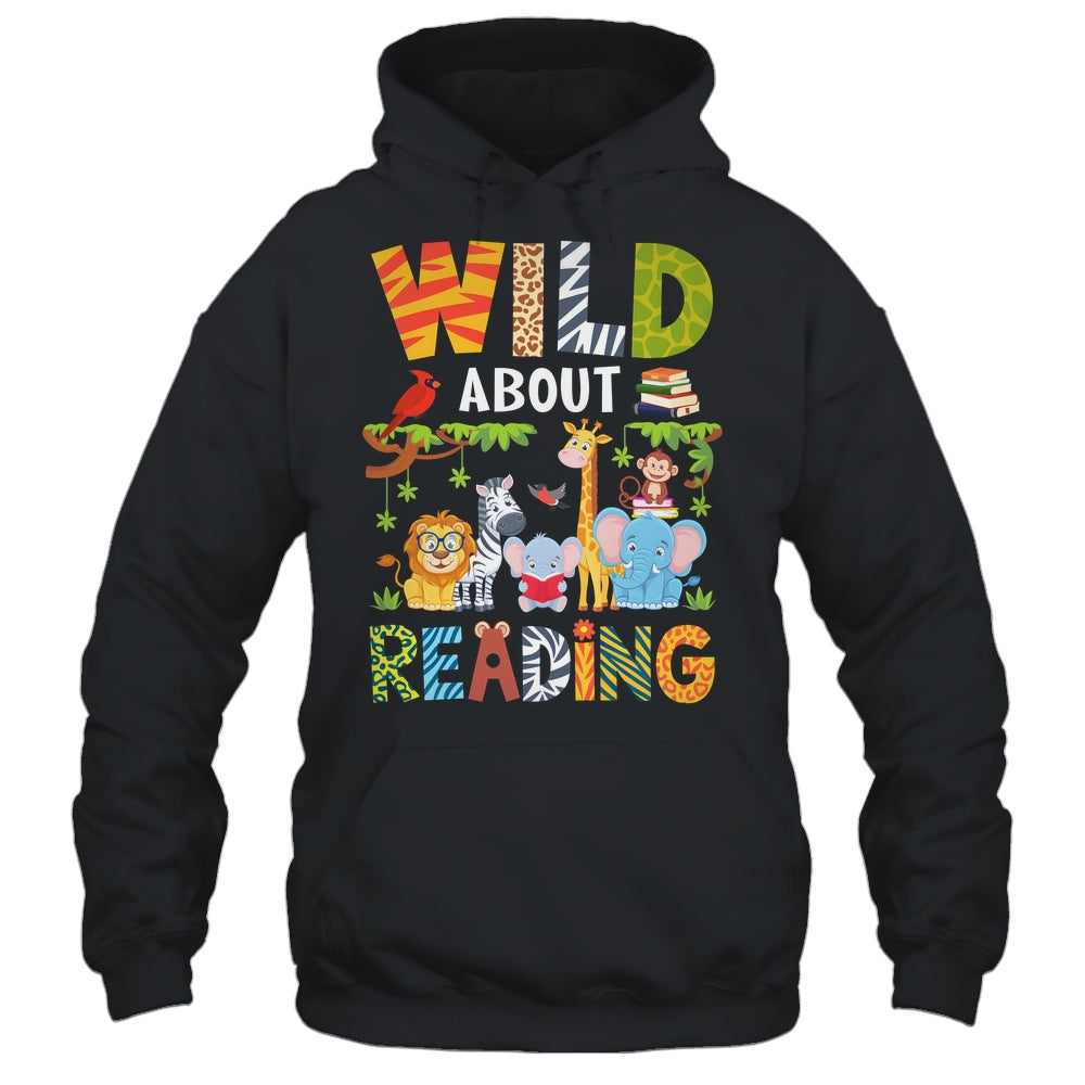Wild About Reading Kid Love Wild Animal Books Back To School Shirt & Hoodie | siriusteestore