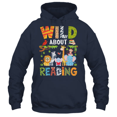 Wild About Reading Kid Love Wild Animal Books Back To School Shirt & Hoodie | siriusteestore