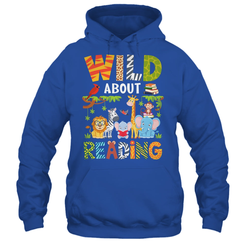 Wild About Reading Kid Love Wild Animal Books Back To School Shirt & Hoodie | siriusteestore