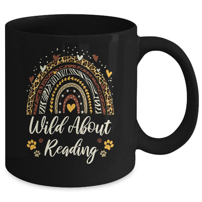 Wild About Reading Teacher Back To School Rainbow Librarian Mug | siriusteestore