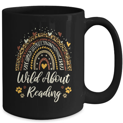 Wild About Reading Teacher Back To School Rainbow Librarian Mug | siriusteestore