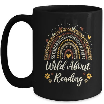 Wild About Reading Teacher Back To School Rainbow Librarian Mug | siriusteestore