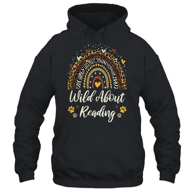 Wild About Reading Teacher Back To School Rainbow Librarian Shirt & Hoodie | siriusteestore