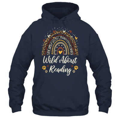 Wild About Reading Teacher Back To School Rainbow Librarian Shirt & Hoodie | siriusteestore