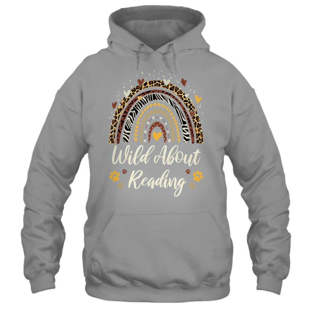 Wild About Reading Teacher Back To School Rainbow Librarian Shirt & Hoodie | siriusteestore