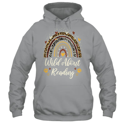 Wild About Reading Teacher Back To School Rainbow Librarian Shirt & Hoodie | siriusteestore