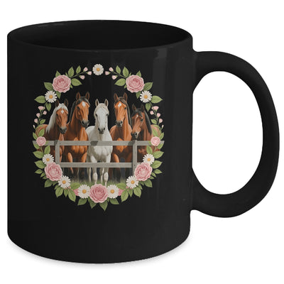 Wild Floral Horses For Men Women Kids Horse Lover Mug | siriusteestore