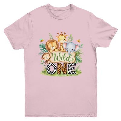 Wild One 1st First Birthday Boy Jungle Safari Youth Shirt | siriusteestore