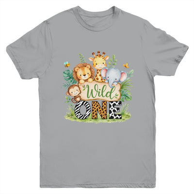 Wild One 1st First Birthday Boy Jungle Safari Youth Shirt | siriusteestore