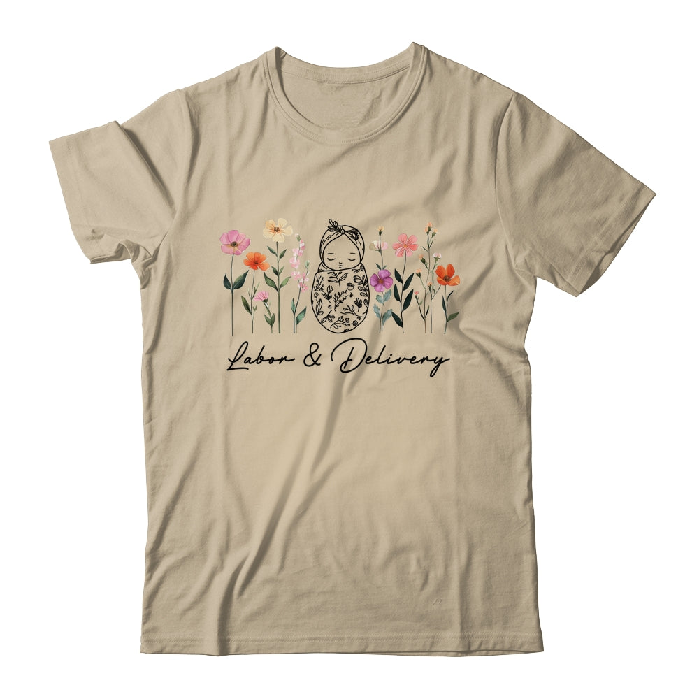 Wildflower Labor And Delivery Nurse Graduation L&D Nurse Shirt & Tank Top | siriusteestore