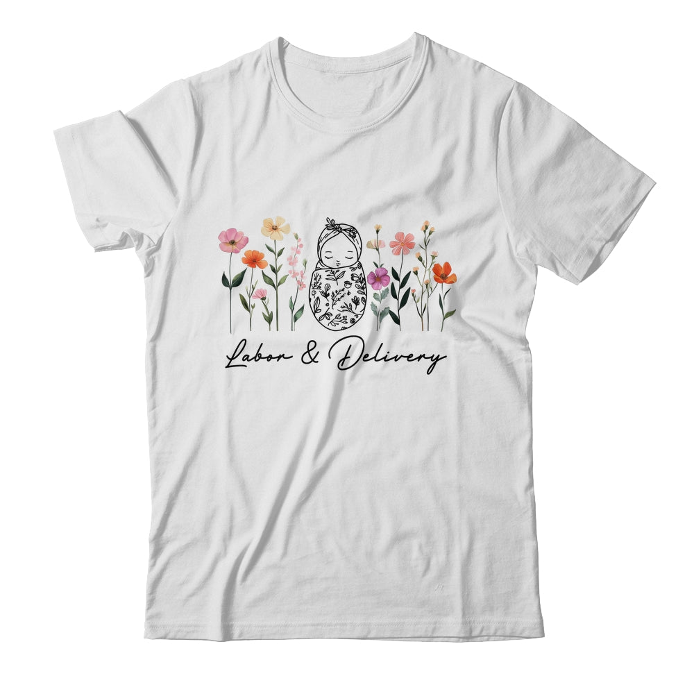 Wildflower Labor And Delivery Nurse Graduation L&D Nurse Shirt & Tank Top | siriusteestore