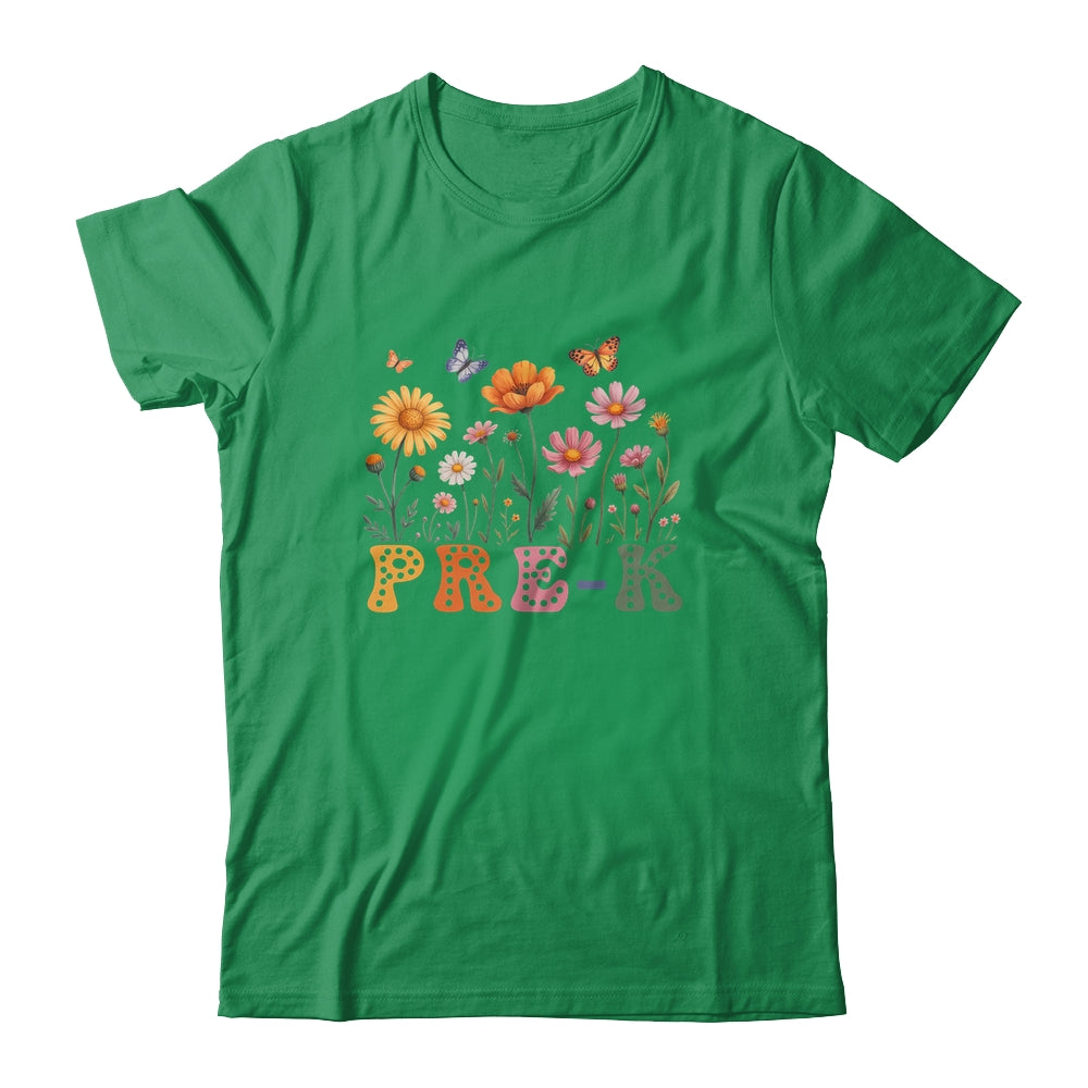 Wildflower Pre-K Preschool Team Floral Teacher Girls Shirt & Hoodie | siriusteestore