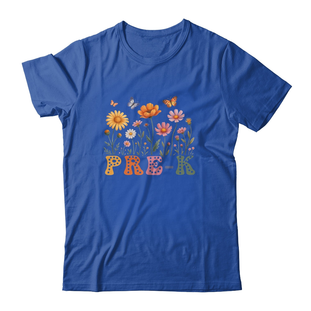 Wildflower Pre-K Preschool Team Floral Teacher Girls Shirt & Hoodie | siriusteestore