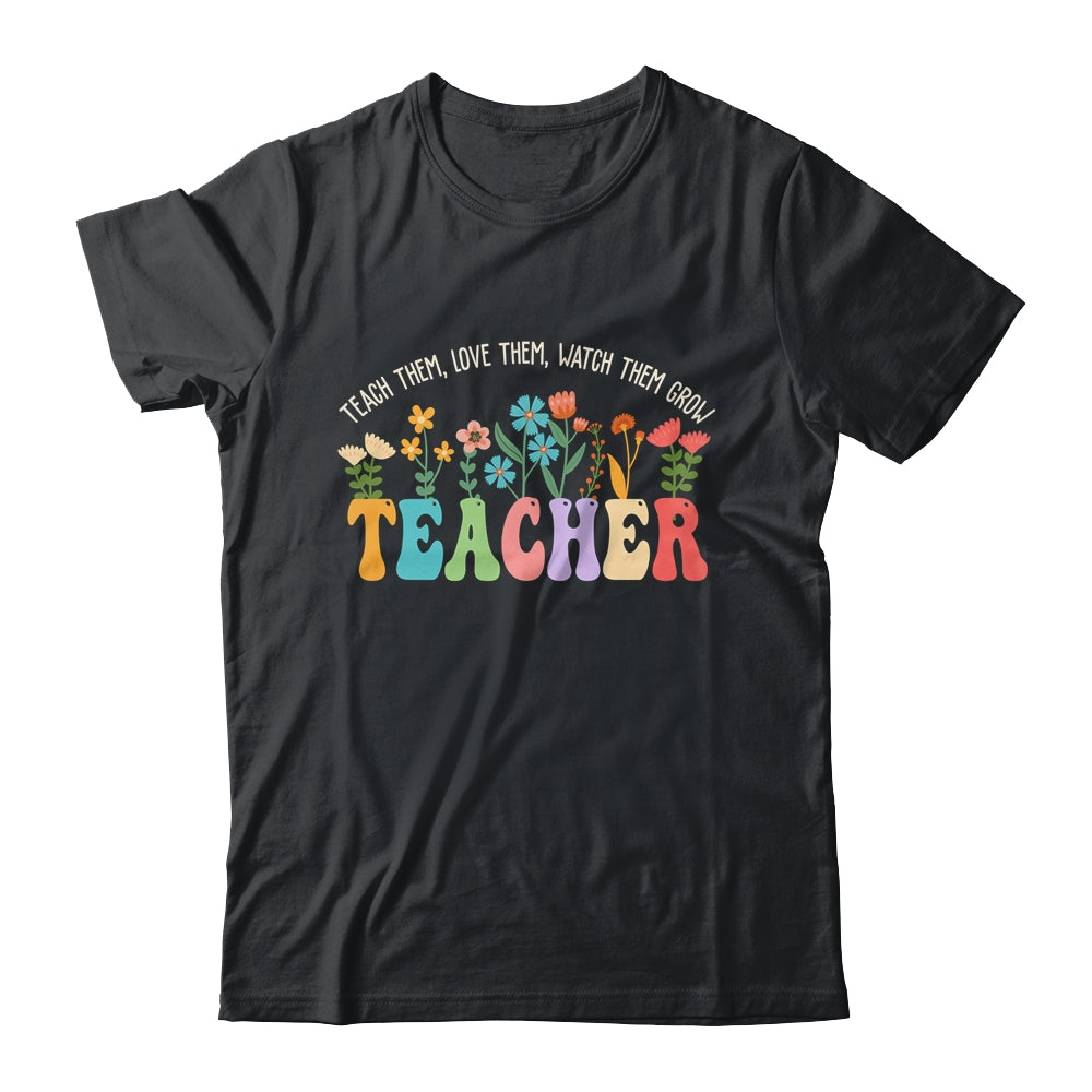 Wildflower Teacher Women Teaching Graphic Teach Groovy Shirt & Hoodie | siriusteestore