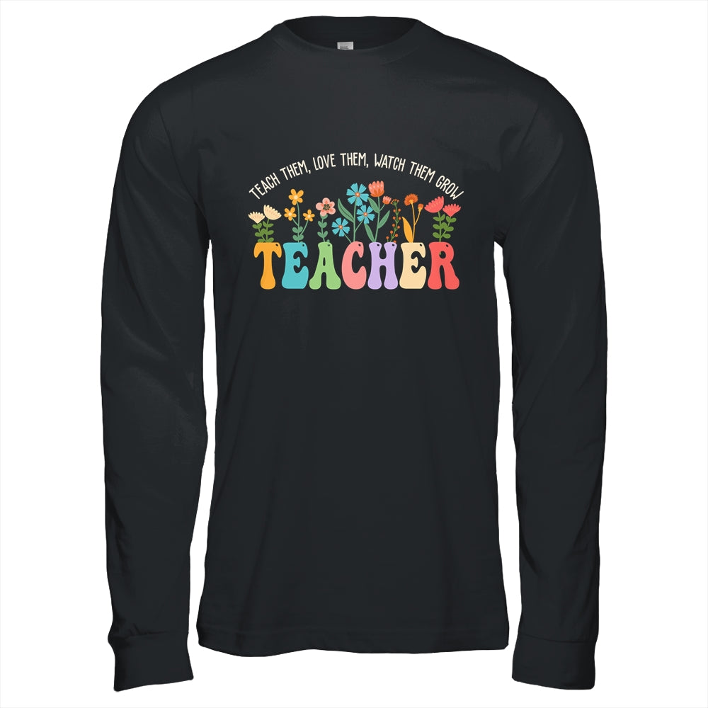Wildflower Teacher Women Teaching Graphic Teach Groovy Shirt & Hoodie | siriusteestore