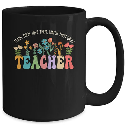 Wildflower Teacher Women Teaching Graphic Teach Groovy Mug | siriusteestore