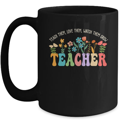 Wildflower Teacher Women Teaching Graphic Teach Groovy Mug | siriusteestore