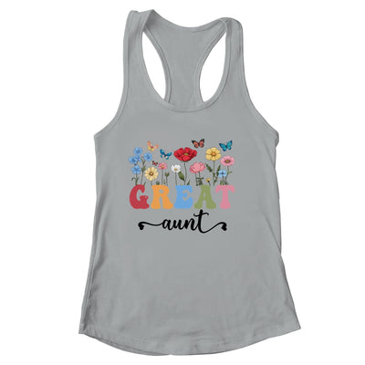 Wildflowers Great Aunt Floral Mother's Day Great Aunt Shirt & Tank Top | siriusteestore