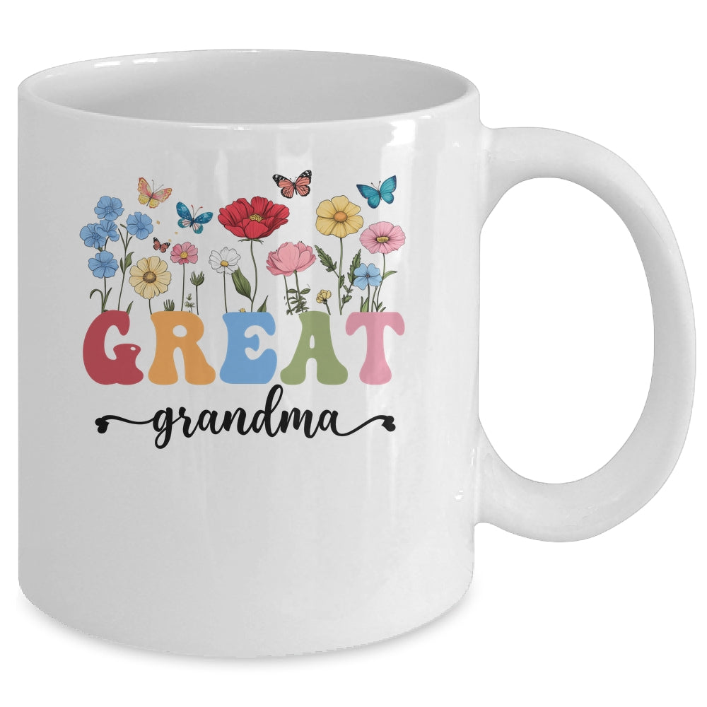 Wildflowers Great Grandma Floral Mother's Day Great Grandma Mug | siriusteestore