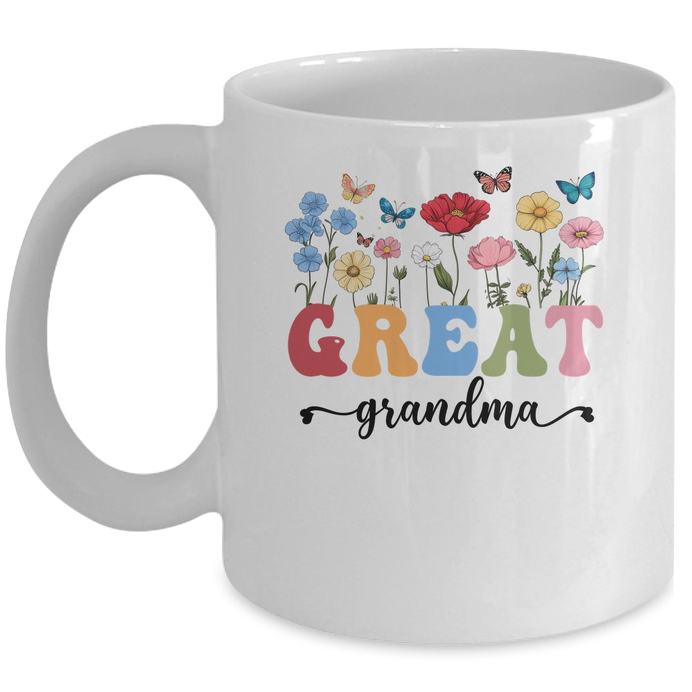 Wildflowers Great Grandma Floral Mother's Day Great Grandma Mug | siriusteestore