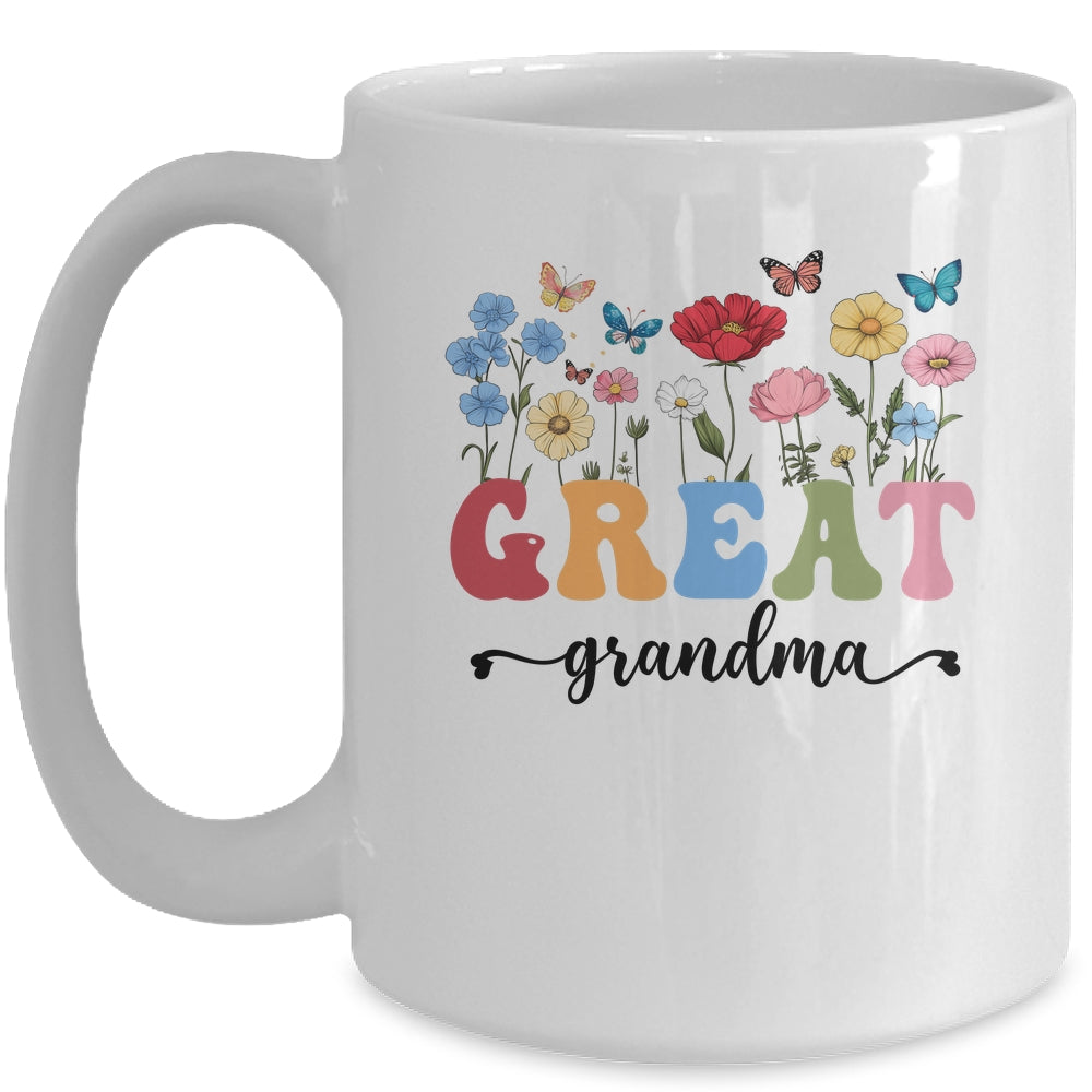 Wildflowers Great Grandma Floral Mother's Day Great Grandma Mug | siriusteestore