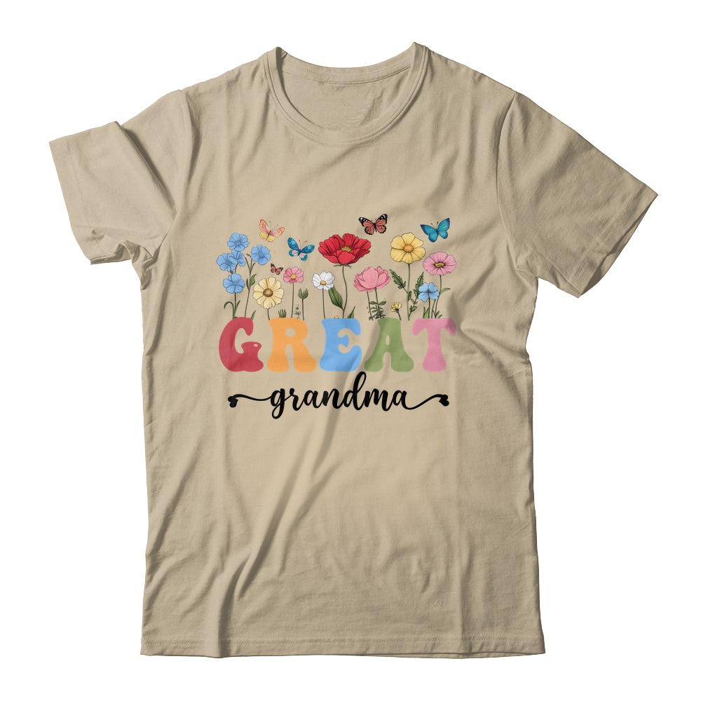 Wildflowers Great Grandma Floral Mother's Day Great Grandma Shirt & Tank Top | siriusteestore