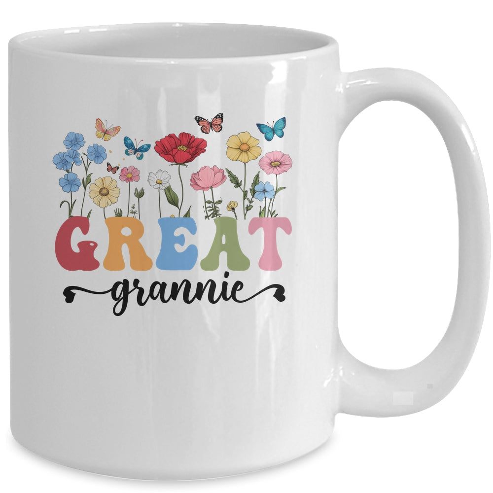 Wildflowers Great Grannie Floral Mother's Day Great Grannie Mug | siriusteestore