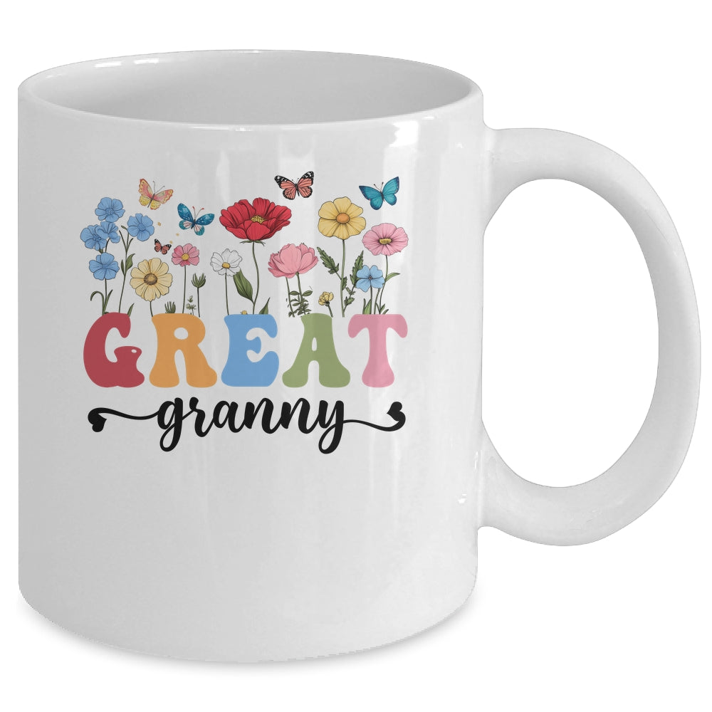 Wildflowers Great Granny Floral Mother's Day Great Granny Mug | siriusteestore