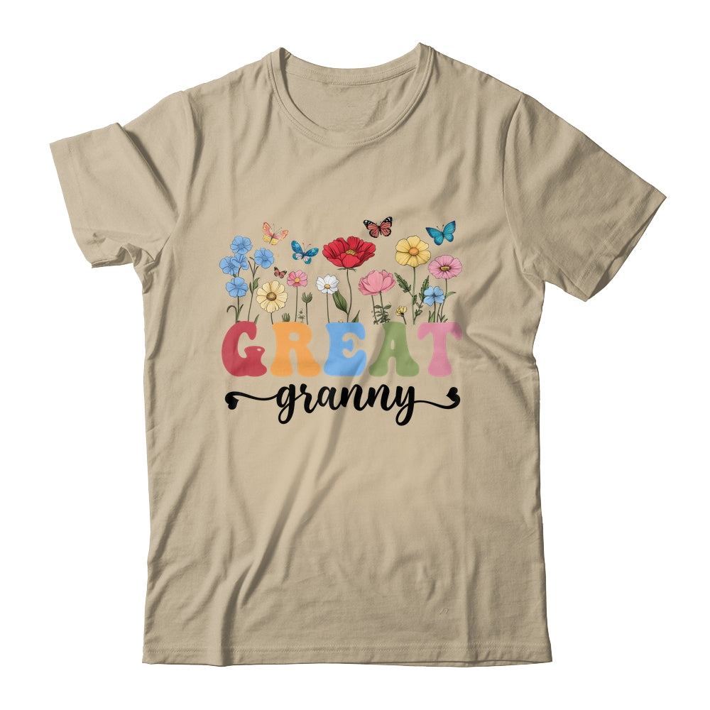 Wildflowers Great Granny Floral Mother's Day Great Granny Shirt & Tank Top | siriusteestore