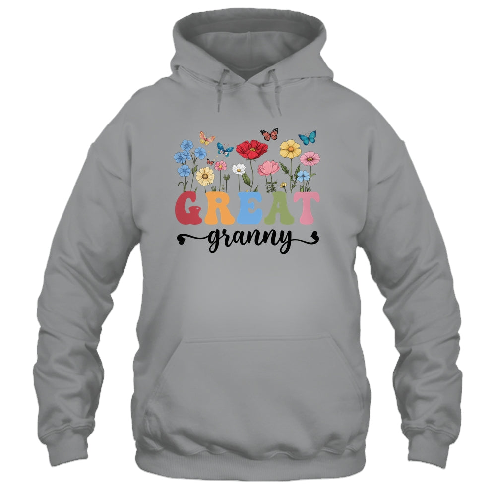 Wildflowers Great Granny Floral Mother's Day Great Granny Shirt & Tank Top | siriusteestore
