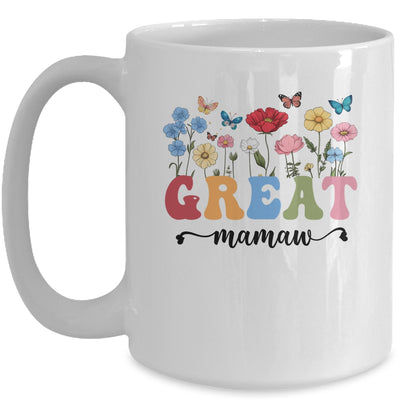 Wildflowers Great Mamaw Floral Mother's Day Great Mamaw Mug | siriusteestore