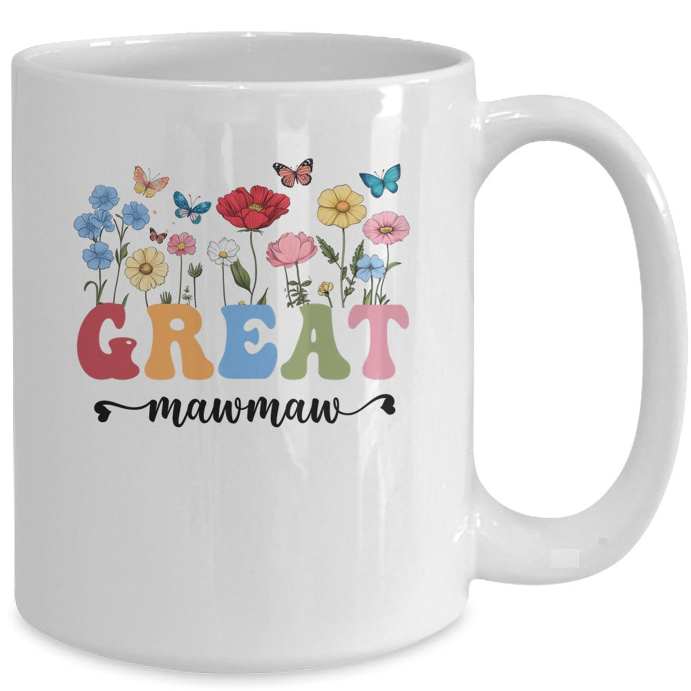 Wildflowers Great Mawmaw Floral Mother's Day Great Mawmaw Mug | siriusteestore