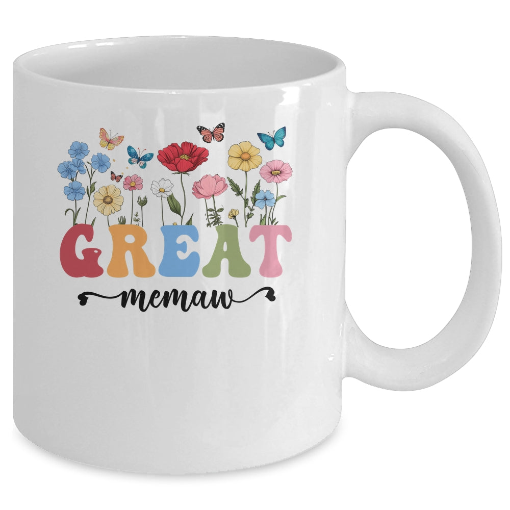 Wildflowers Great Memaw Floral Mother's Day Great Memaw Mug | siriusteestore
