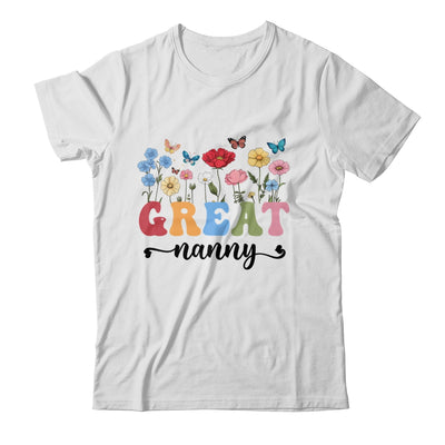 Wildflowers Great Nanny Floral Mother's Day Great Nanny Shirt & Tank Top | siriusteestore