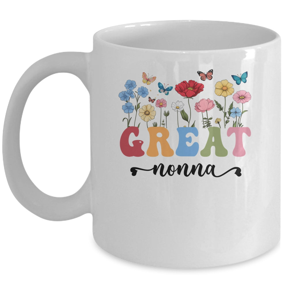 Wildflowers Great Nonna Floral Mother's Day Great Nonna Mug | siriusteestore