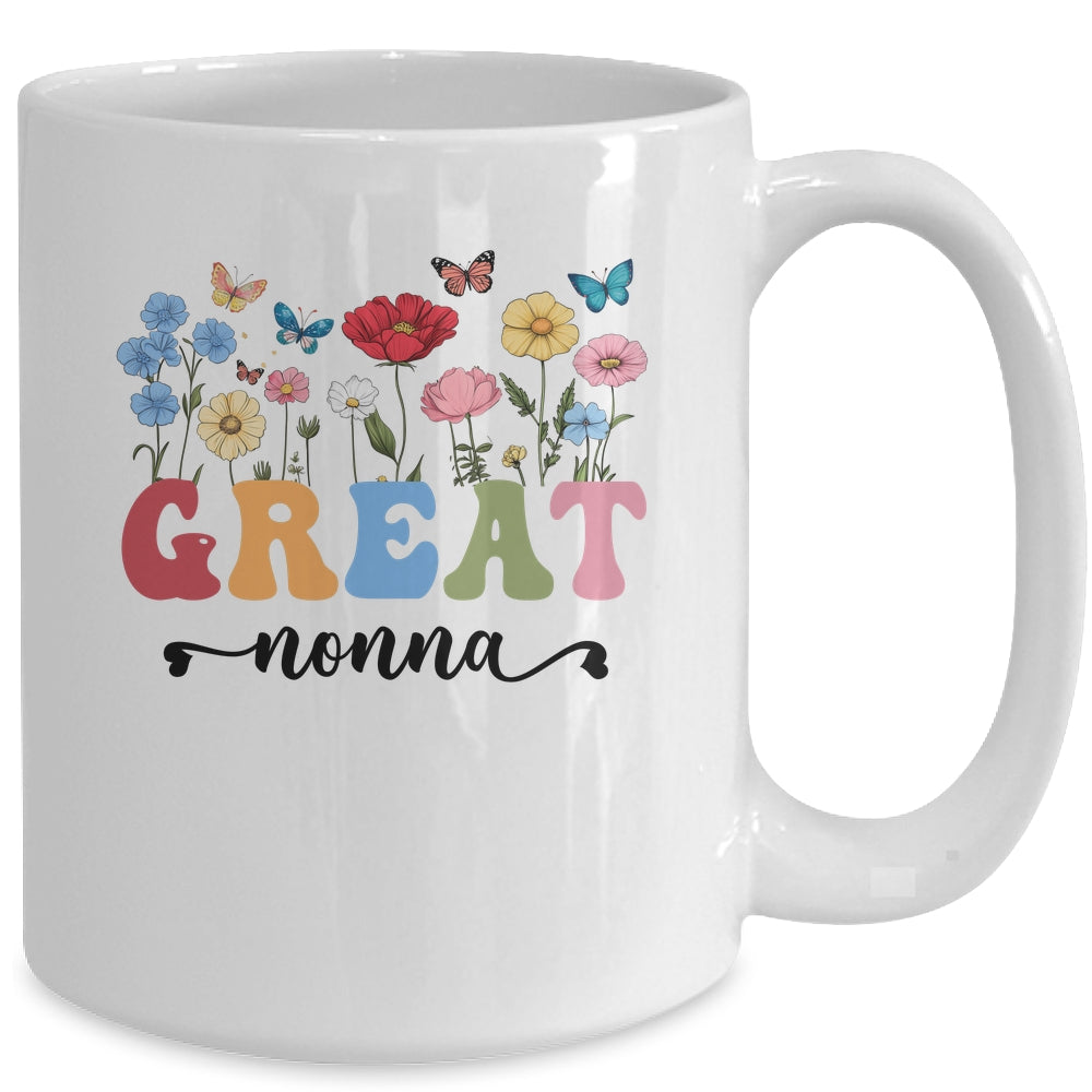 Wildflowers Great Nonna Floral Mother's Day Great Nonna Mug | siriusteestore